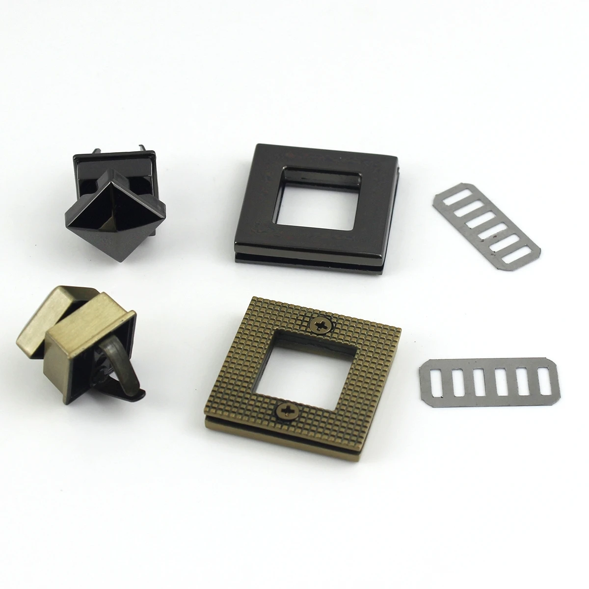 1x металлическая квадратная Поворотная застежка кожаная женская сумка кошелек на