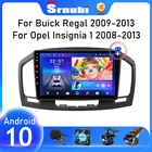 Автомагнитола Srnubi, мультимедийный проигрыватель, 2 Din, Android 10, для Buick Regal 2009-2013, Opel Insignia 1 2008-2013, Wi-Fi, DVD-динамики