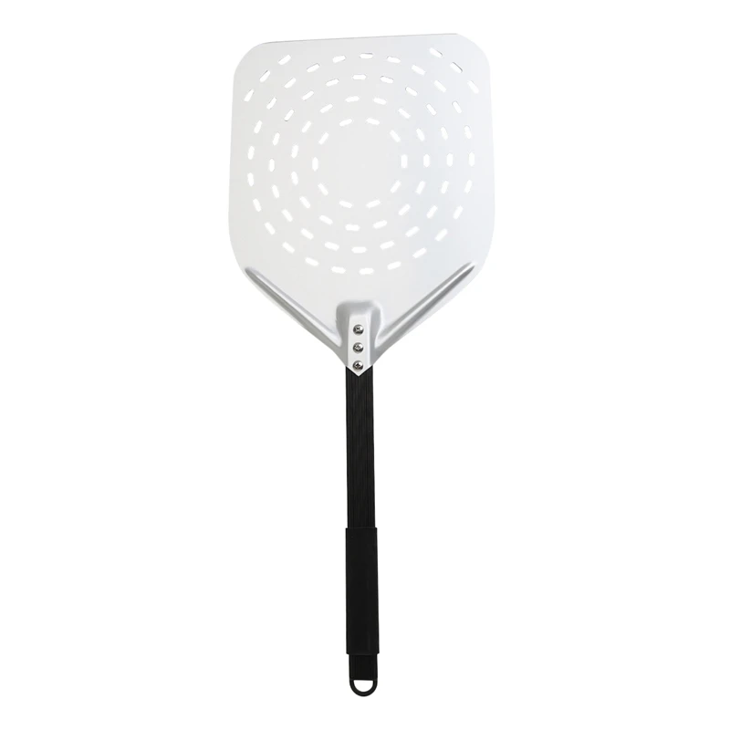 

Practical 12 Inch Professional Anodized Aluminum Pizza Paddle Perforated Pizza Peel Pizza Shovel for Baking Homemade Pizzas