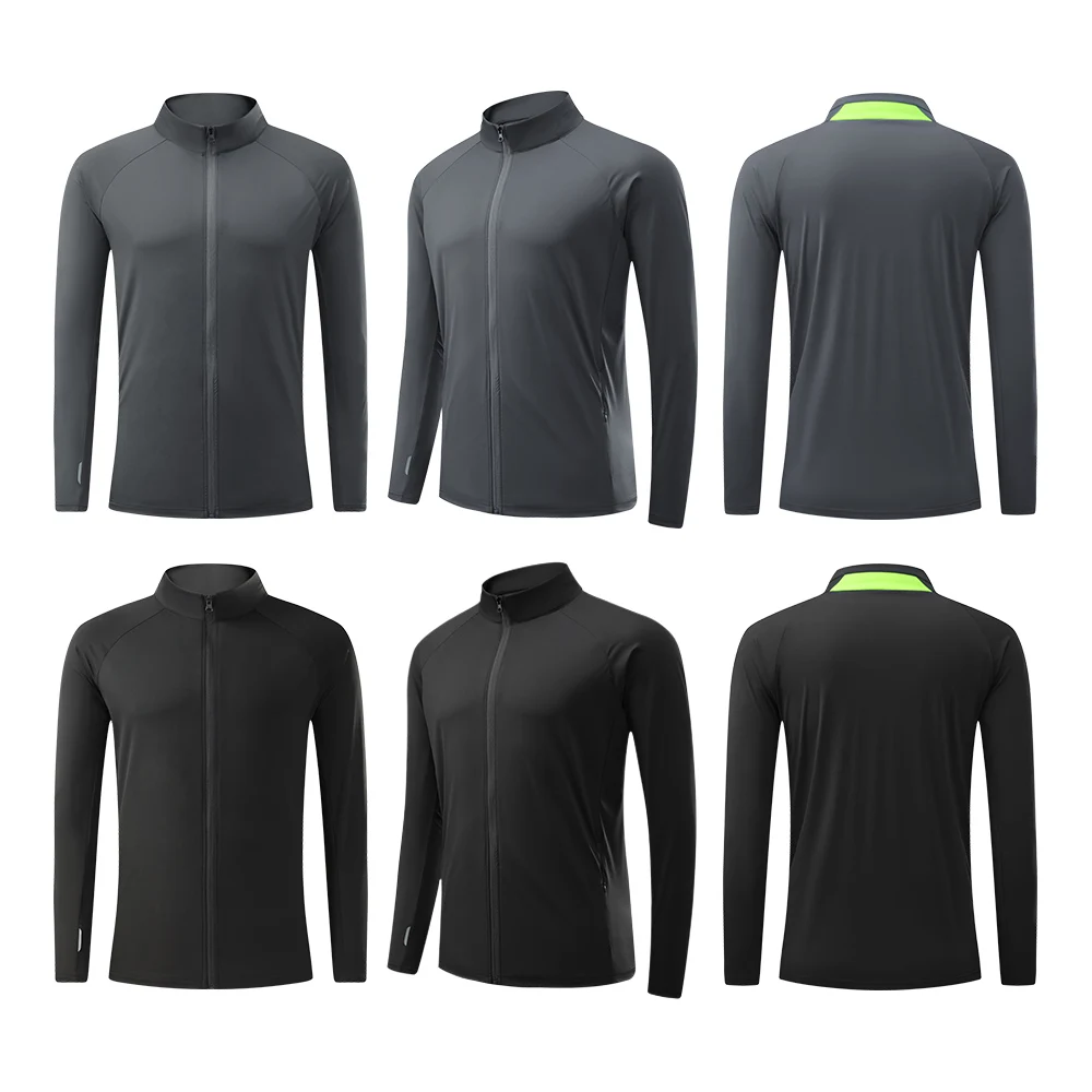 Autumn and Winter New Men's Jackets Nylon Slim Stand Collar Fitness Sports Running Jacket Outdoor Training Quick Dry Sportswear