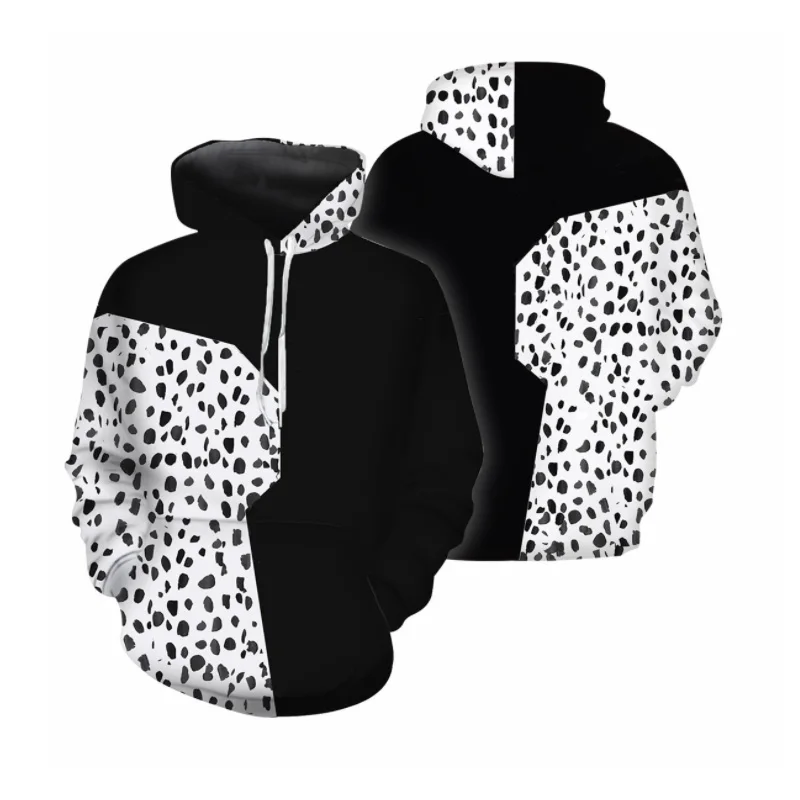 

Cruella De Vil Cosplay Costume Stella casual Loose Women Pullovers Hoodie