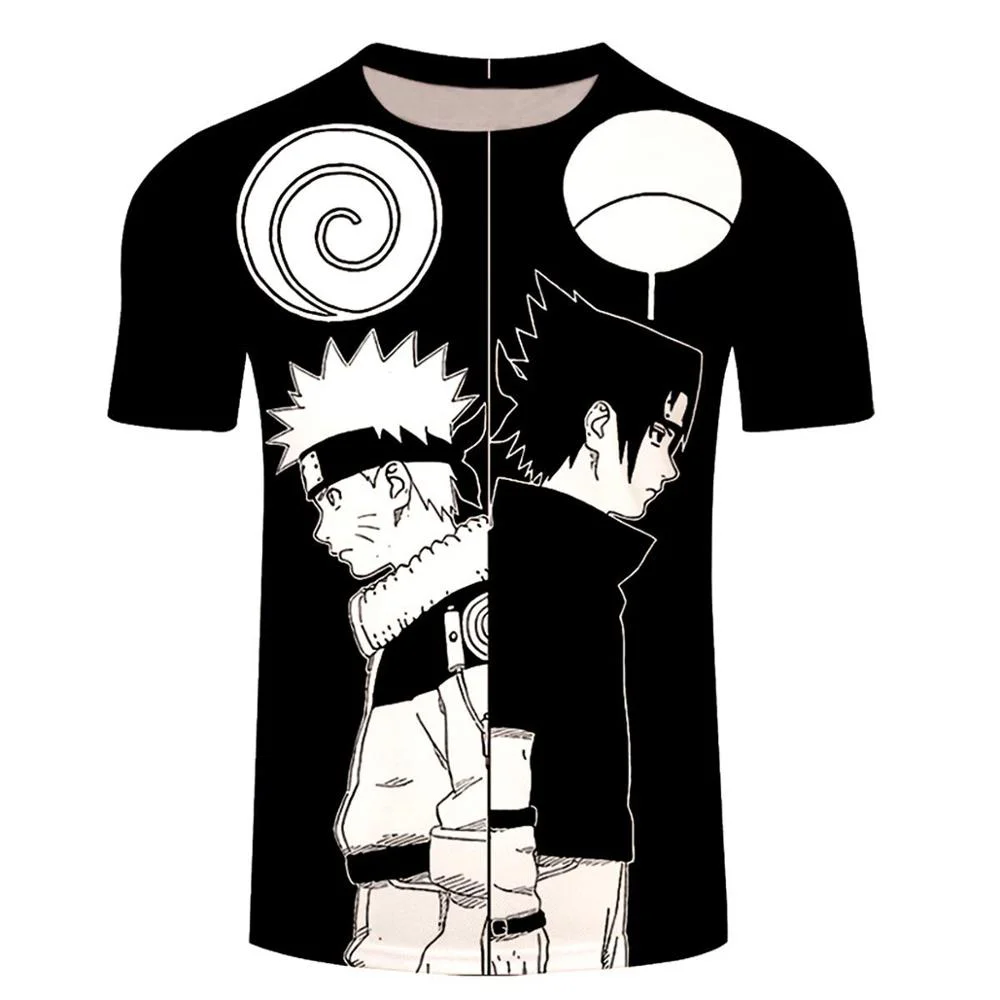 

Summer New Men's and Women's T-shirt 3D Printing Japanese Ninja Anime Sasuke Children's Plus Size Shirt
