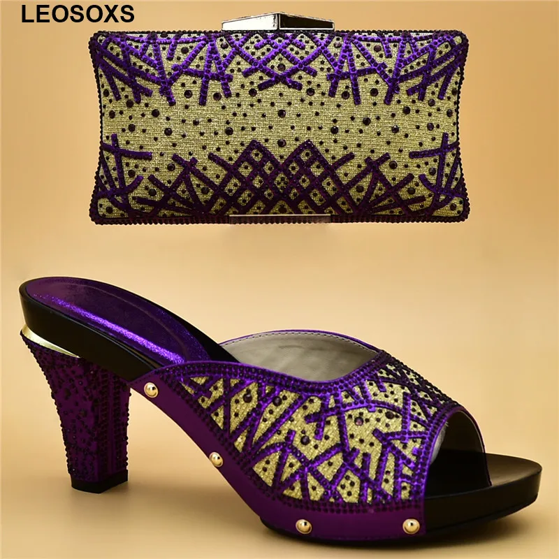 Новейший дизайн женская обувь и сумки подходящие к комплекту итальянские