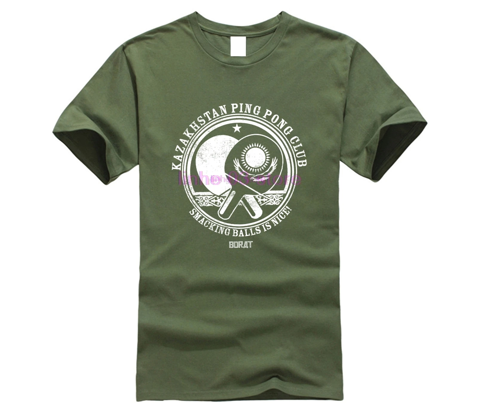 Официальная Лицензионная Мужская футболка для пинг-понга клуб Борат-Казахстан 3xl