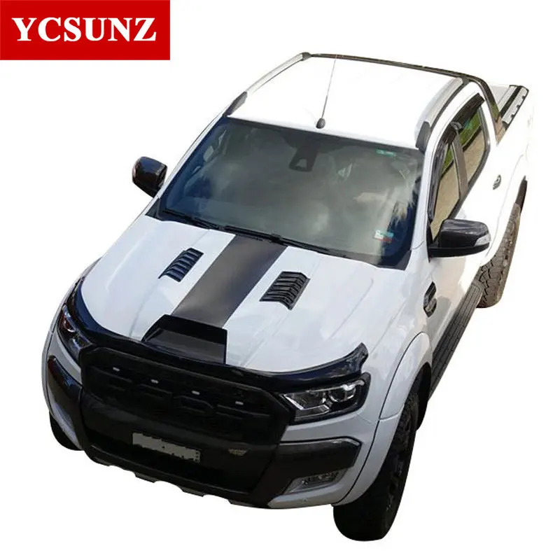 Белая и черная крышка капота для Ford Ranger T7 T8 Wildtrak ручной Everest 2016 2017 2018 2019