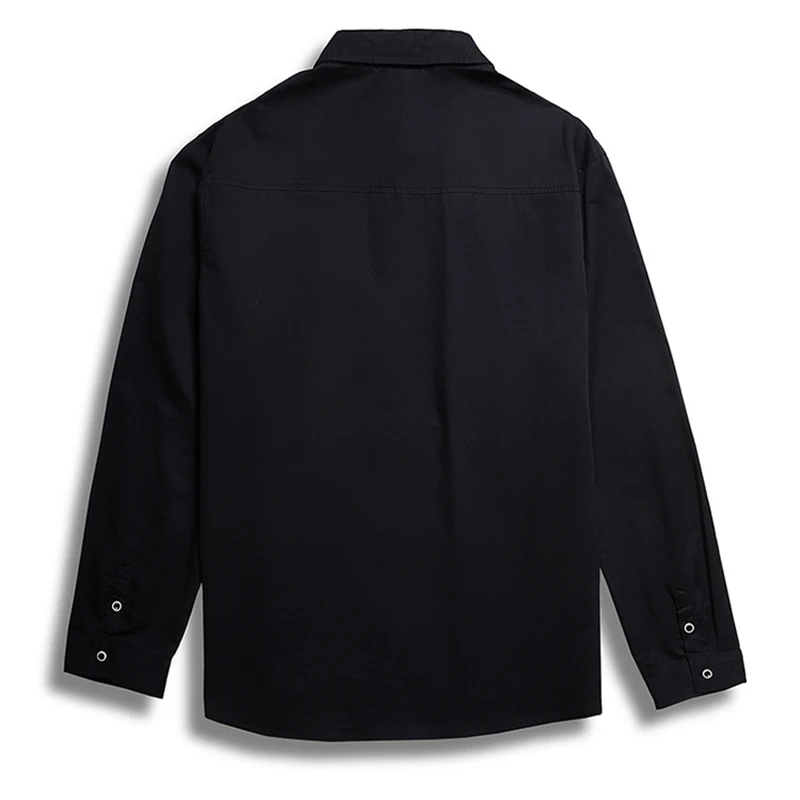 

Spring Summer Fashion 100% Cotton High Quality Men Solid Color Casual Black Shirts 7Xl Large Size Loose Long Sleeve Blouses Male