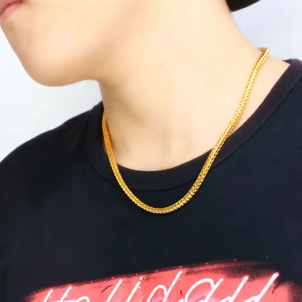 

New arrivals 24k plated gold men necklace . Simulation high quality.Send boyfriend gift.Keel chain.Dragon necklace man