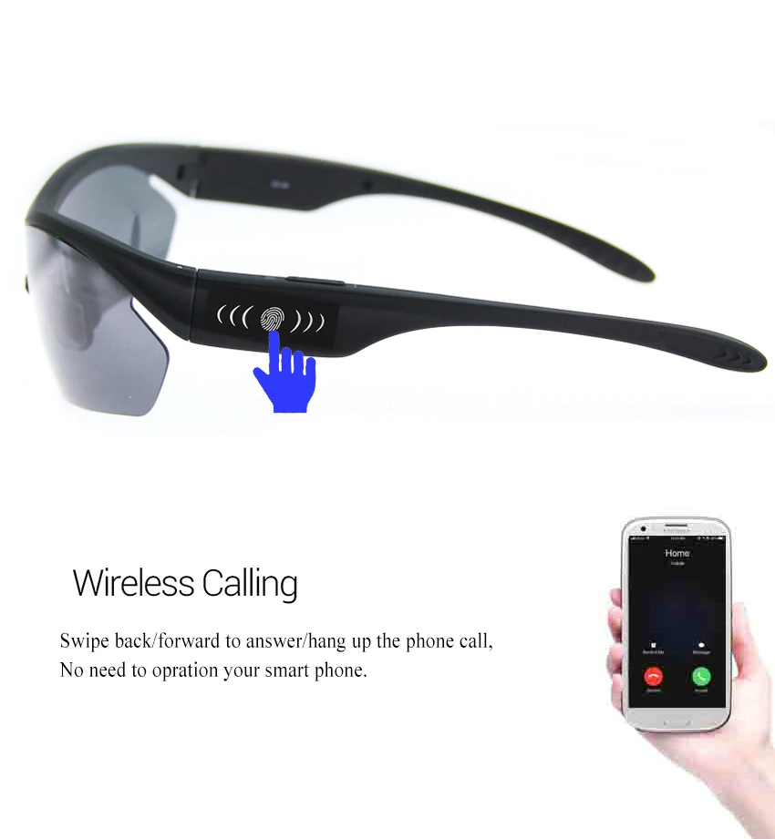 Спортивные солнцезащитные очки Conway, bluetooth-гарнитура, голосовые музыкальные очки, сенсорное управление, умные солнцезащитные очки для рыбалки, гольфа, езды на велосипеде