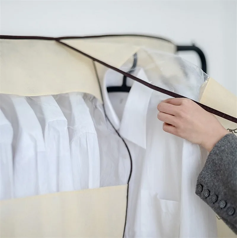 

Clothes Hanging Dust Cover Dress Suit Coat Storage Bag Case Organizer Wardrobe Dress Clothing Hanging Dust Cover