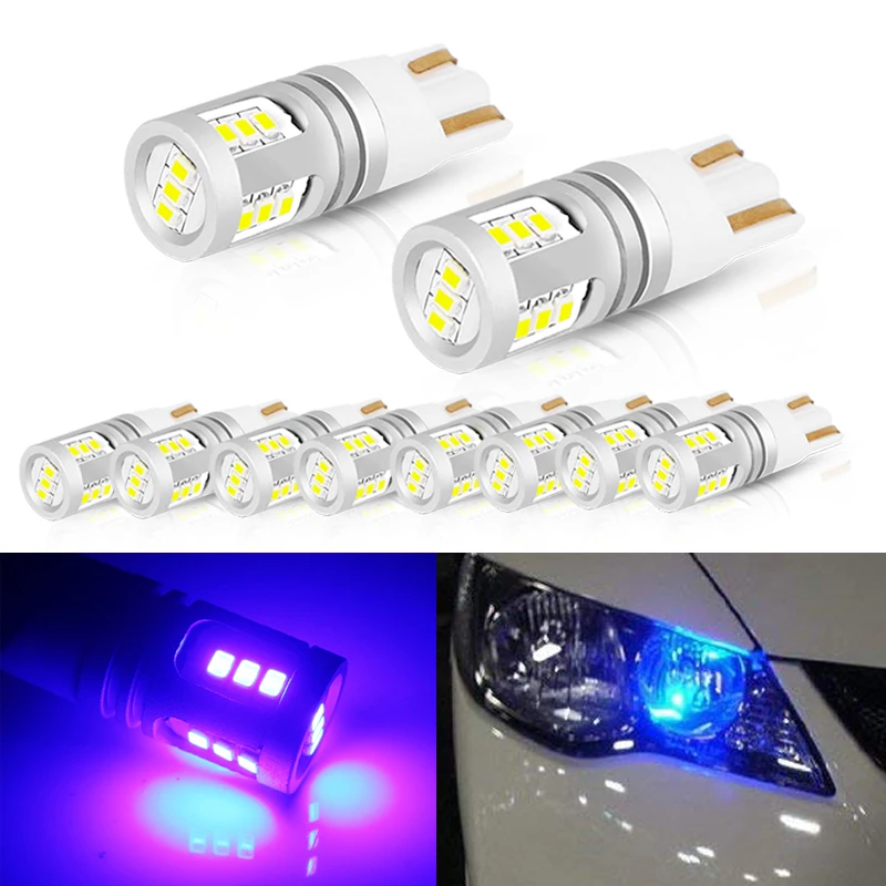 

IJDM W5W светодиодный T10 Canbus без ошибок автомобильные лампы 168 194 поворотные сигнальные парковочные огни боковые габаритные огни задние фонари 12в-32в