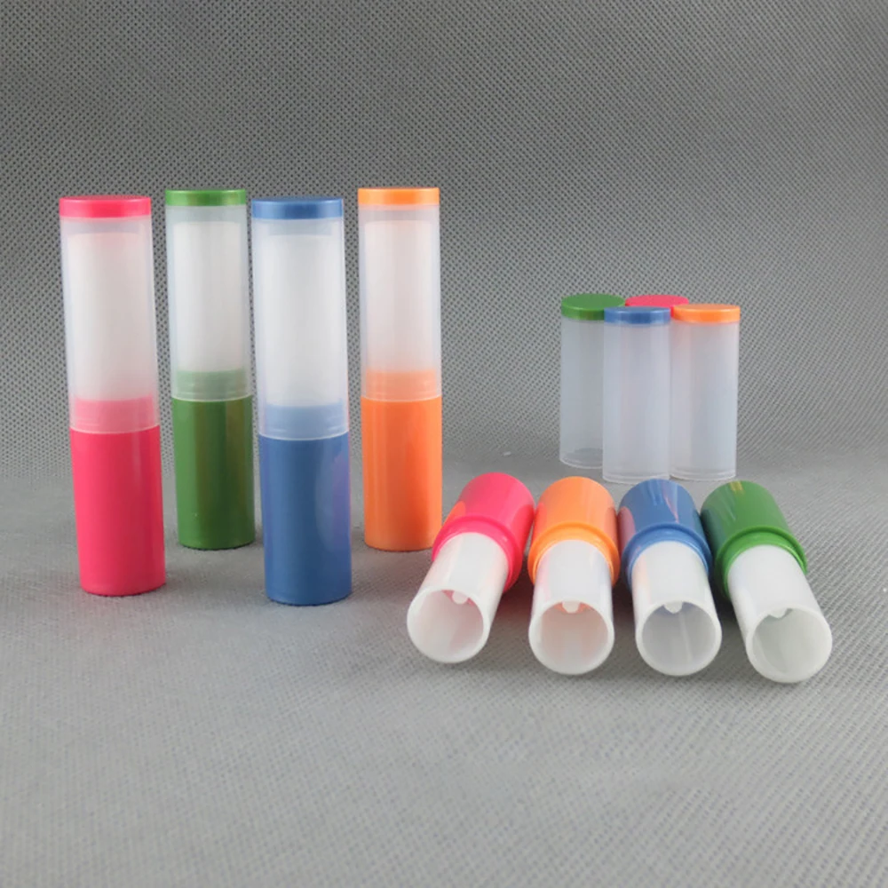 100pcs Cosmetic DIY Empty Lip Gloss Lipstick Balm Tube with Caps Container Lip 4g
