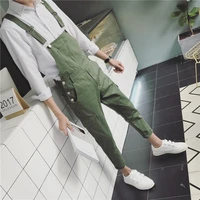 2021 new men bib pants casual jumpsuits streetwear joggers fashion suspenders mens cargo pants overalls coverall male clothes