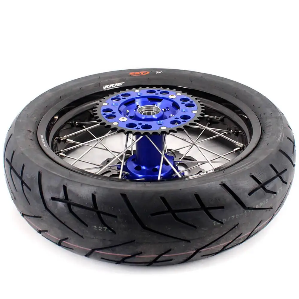 KKE 3. &amp 5 0 17 дюймовые колеса супермото для SUZUKI DRZ400S 00-18 DRZ400E 00-07 DRZ400 00-04 шины диски