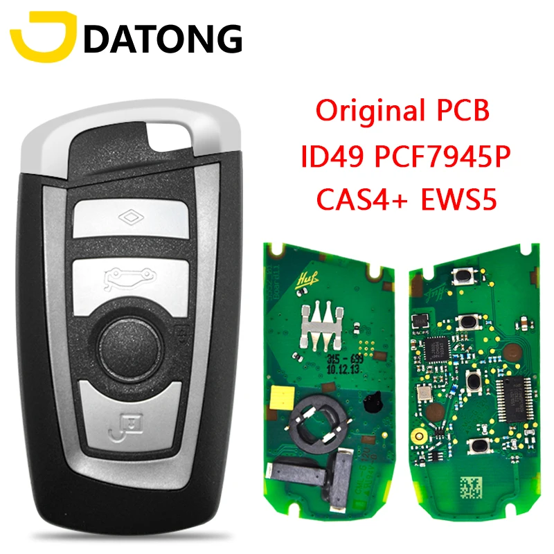 Datong World Car Remote Control Key For BMW 1 3 5 Series CAS4+ EWS5 ID49 Chip PCF7945P 315MHz 434MHz Original PCB Promixity Card |