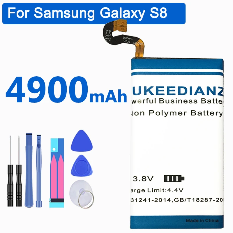 GUKEEDIANZI EB-BG950ABE, сменная батарея для samsung Galaxy S8 G955, смартфон, высокое качество, 4900 мА/ч батареи
