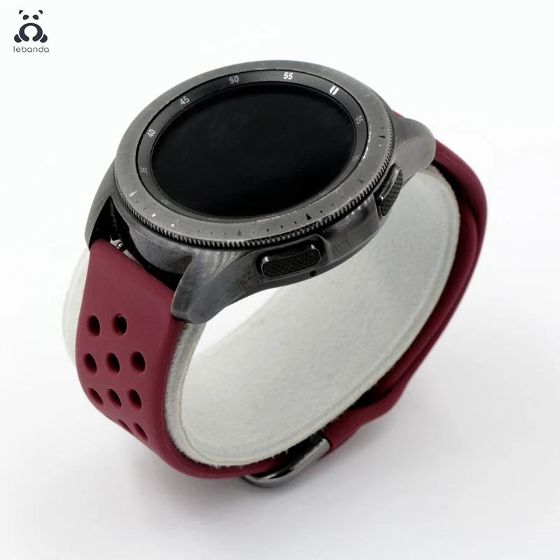 Lebanda спортивный ремешок для смарт-часов Galaxy Watch Active/42/46 мм, ремешок для HUAWEI GT силиконовый ремешок из мягкой дышащей ткани замена 20 мм/22 мм