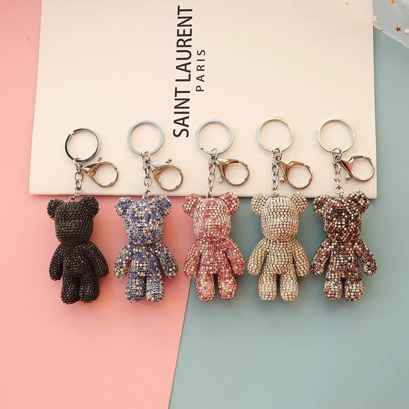 Брелок для ключей с изображением медведя подвеска автомобильных сумка брелок