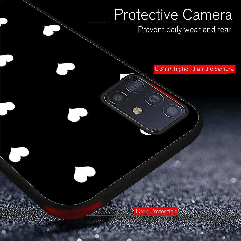 Heart Love Flower For Samsung Galaxy S21 A51 S20 S10 S9 S8 Plus Ultra S10e A50 A71 A70 A20 A40 NOTE 20 10 9 8 Plus Soft TPU Case