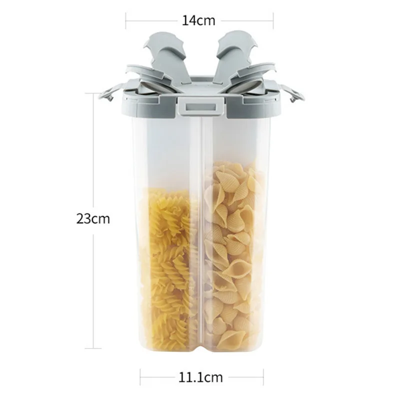 

Four Grid Sealed Food Storage Bottles Creative High-Capacity Transparent Moistureproof Grains Food Fresh-Keeping Durable Jars