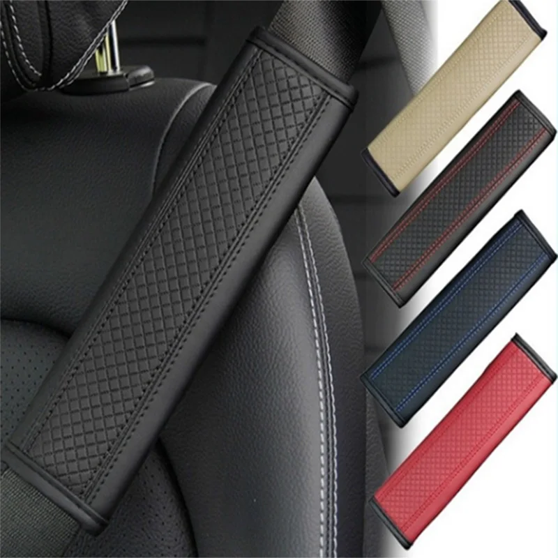 

Car Accessories Seat Belt PU Leather Safety Belt Shoulder Cover Breathable Protection Seat Belt Padding Pad Auto Interior Access