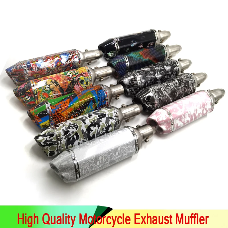 

The latest general 235 aluminum head double out small hexagonal motorcycle exhaust muffler tube 51 mm motorcycle intake exhaust