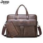 Мужской деловой портфель JEEP BULUO, оранжевый портфель из спилковой кожи, сумка для путешествий, сумка для ноутбука 14, все сезоны, 2019