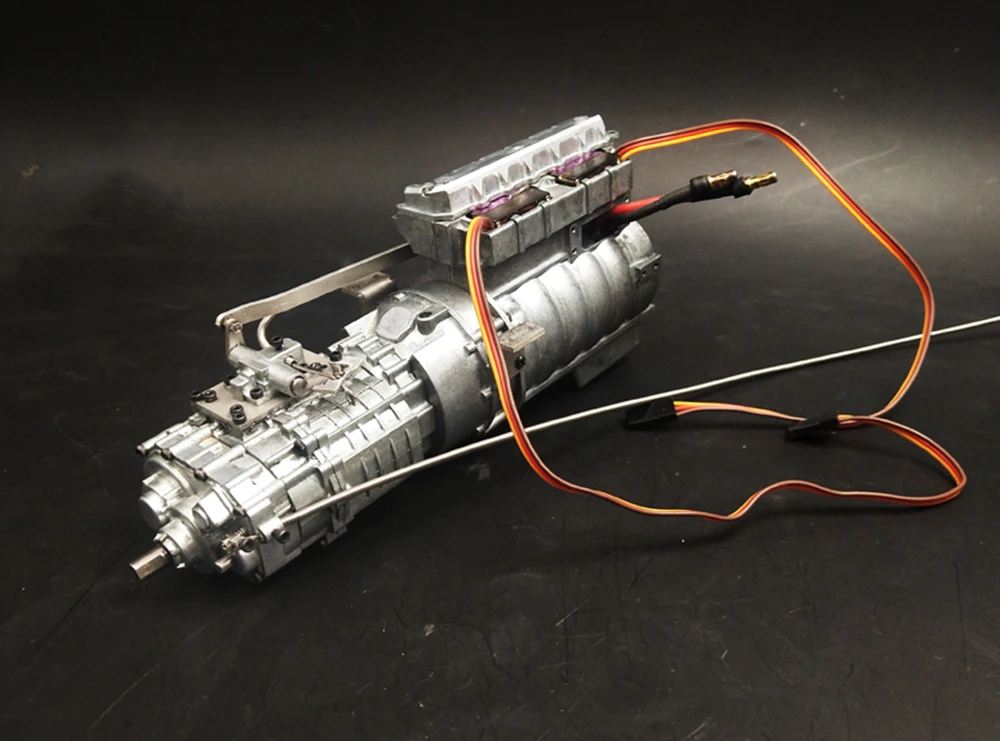 Радиоуправляемый грузовик цельнометаллическая коробка передач с двигателем