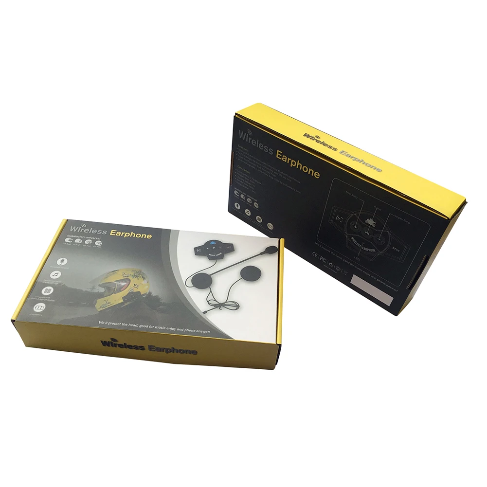 

VODOOL BT10 4.2 Motorcycle Helmet Headset Rechargeable Voice Call Music Hands-Free Telephone Wireless Earphone