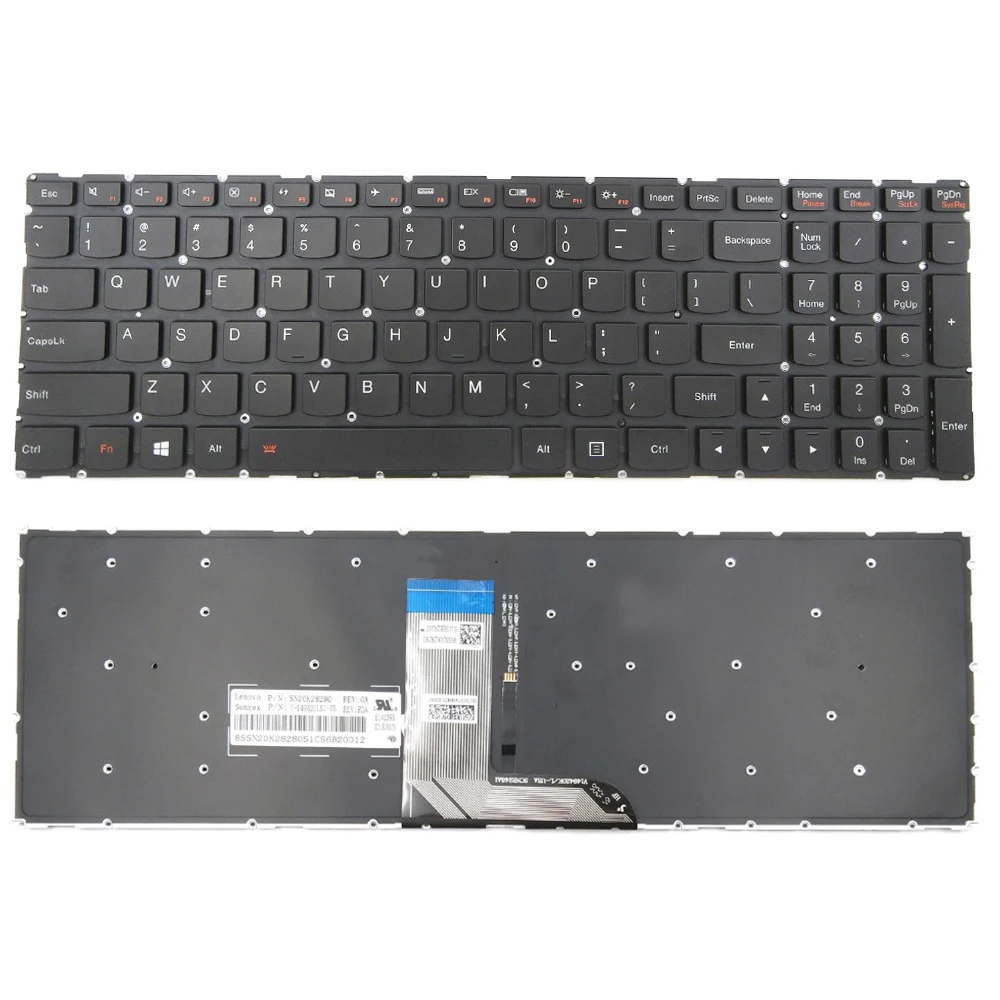 Новинка для Lenovo IdeaPad 700 15 15ISK 17ISK 17 Серия Клавиатура ноутбука с подсветкой