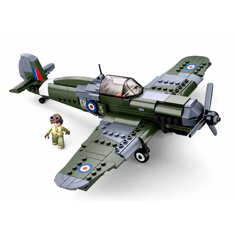 

Сборный конструктор XIAOLUBAN, военный самолет, битва за Северную Африку, спитфайер, истребитель, модель для мальчиков, игрушки