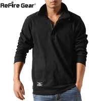 refire gear cotton casual t shirts men spring loose long sleeved tactical shirts military big size business leisure underwear