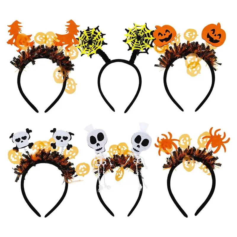 

6 шт., весенние Кольца для волос на Хэллоуин