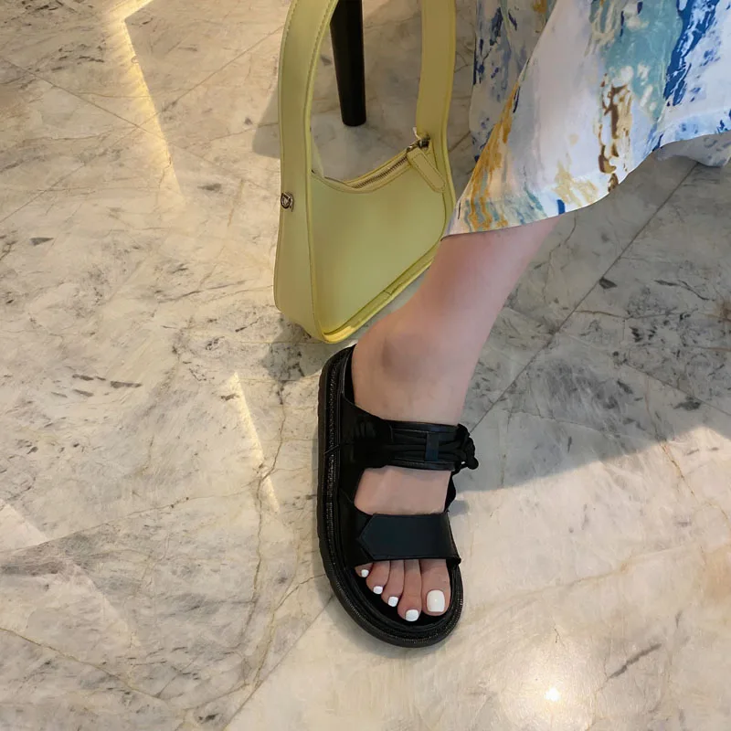 

Womens Sandals Casual Platform Sandals Women Flip-flop Sandals Summer Girls Shoes Outdoor Black Platform Slippers Sandalen Dames