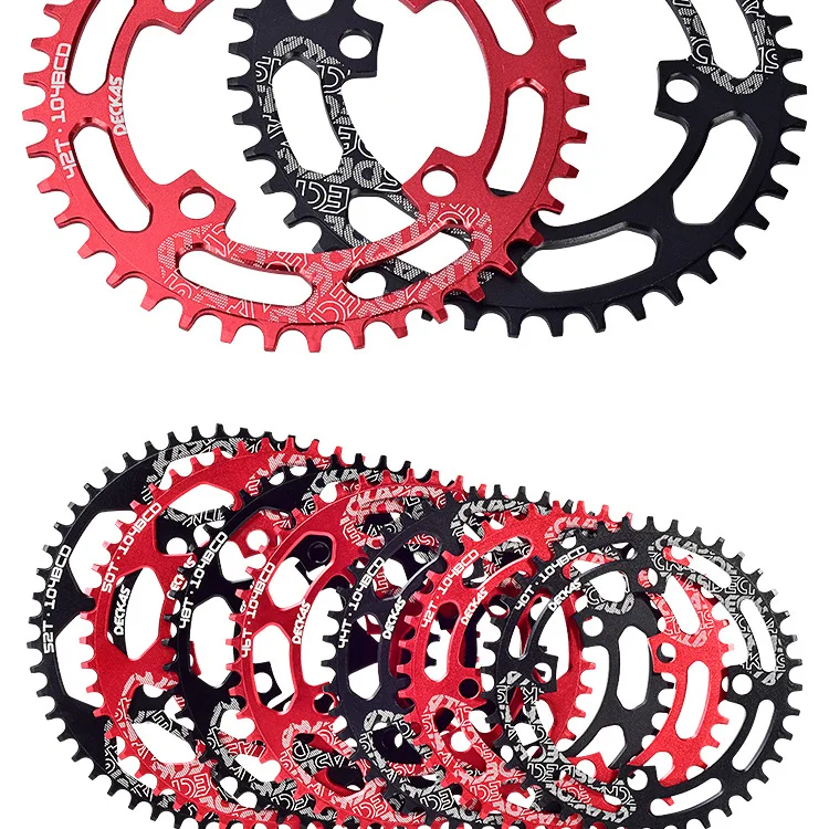 Звезда системы Deckas для горного велосипеда овальная узкая и широкая 104BCD 40T 42T 44T 46T