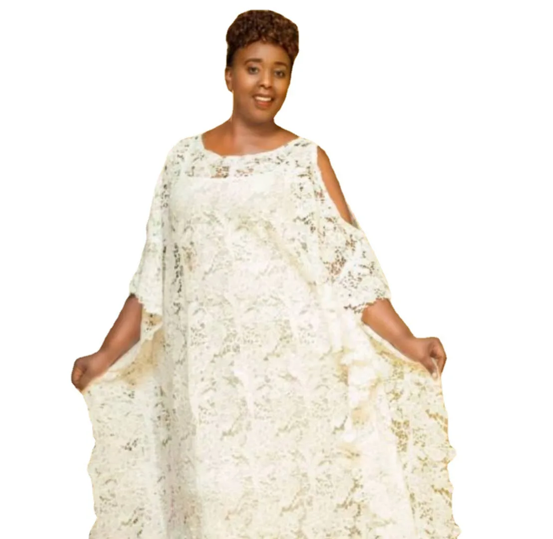 

Summer Sexy African Women Short Sleeve Lace Plus Size Long Dress African Dresses for Women African Clothes Women