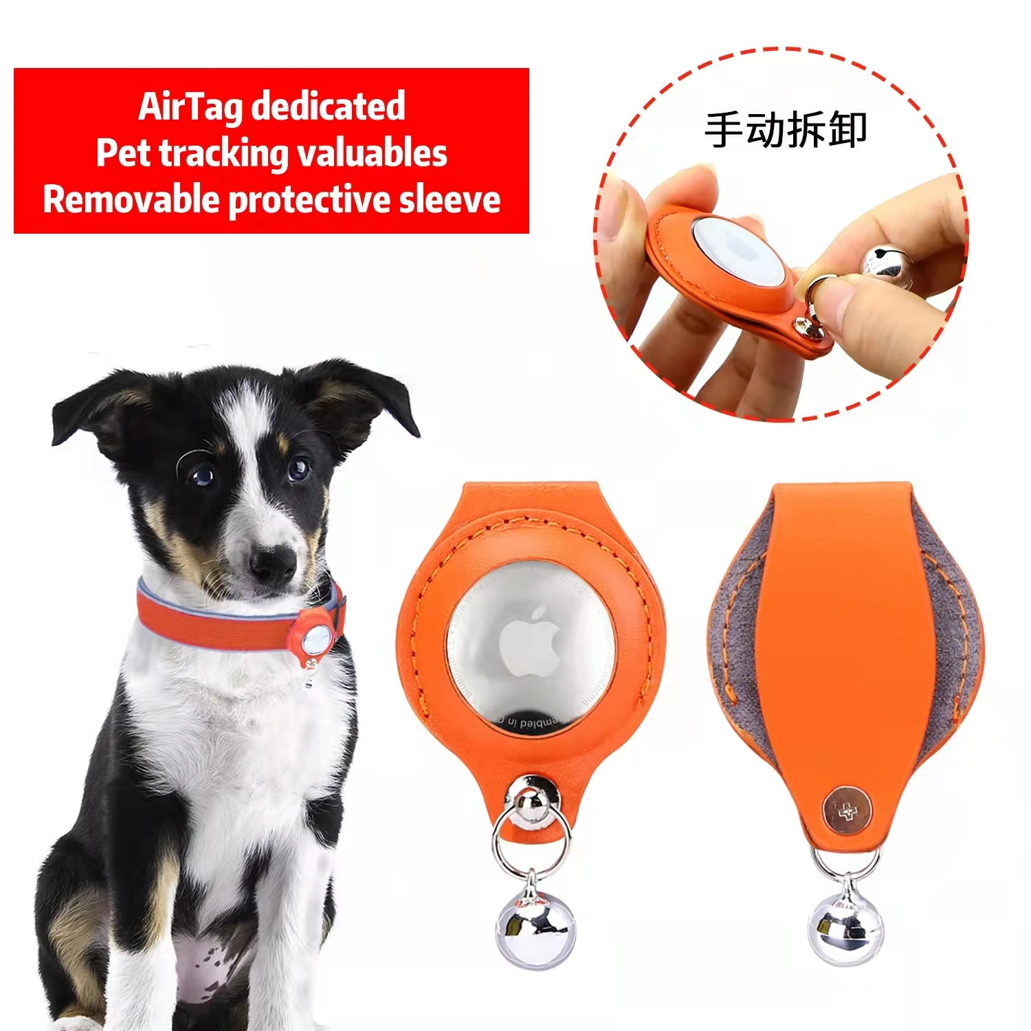 

For Pet Apple Airtags Protective Case GPS Finder for Dog Cat Collar Apple Air Tags for Airtag Tracker Locator Anti-lost Device