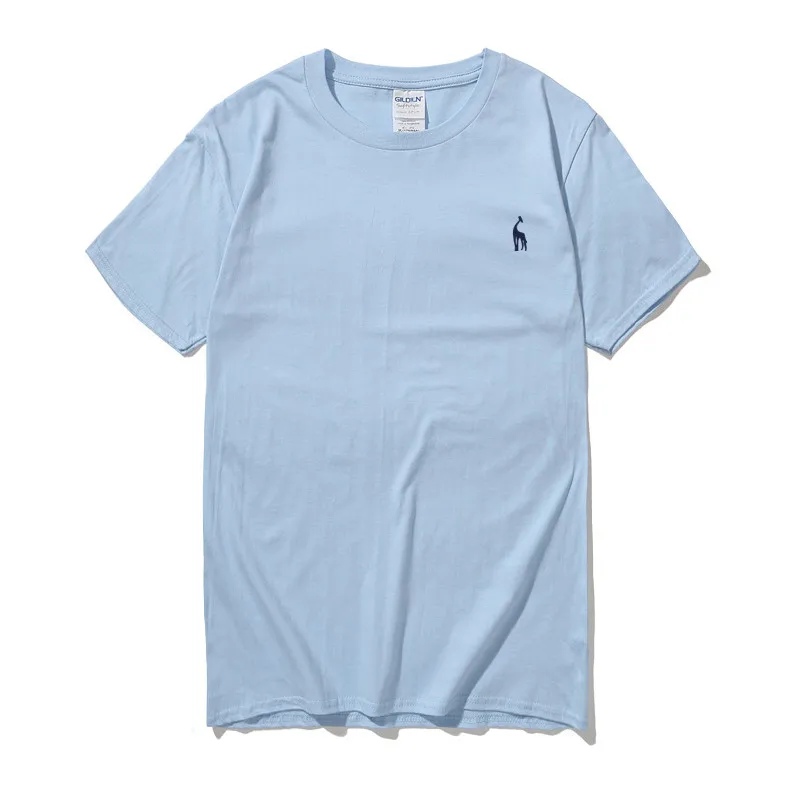 Футболка мужская облегающая с вышивкой 2020 хлопок короткий рукав | Спорт и