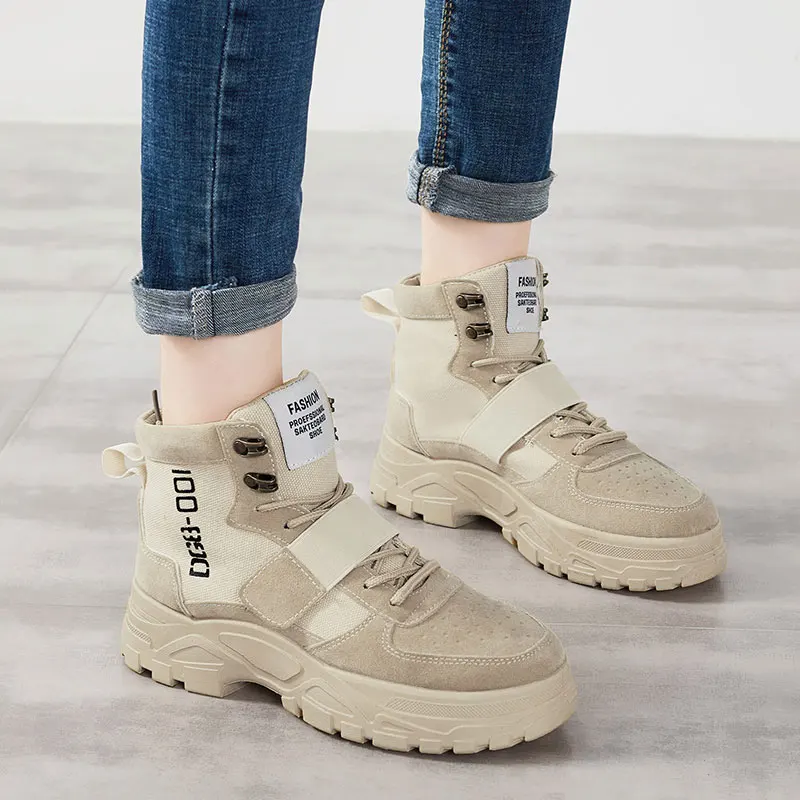 NKAVQI/Женские повседневные туфли из флока зимние женские ботильоны martin на плоской