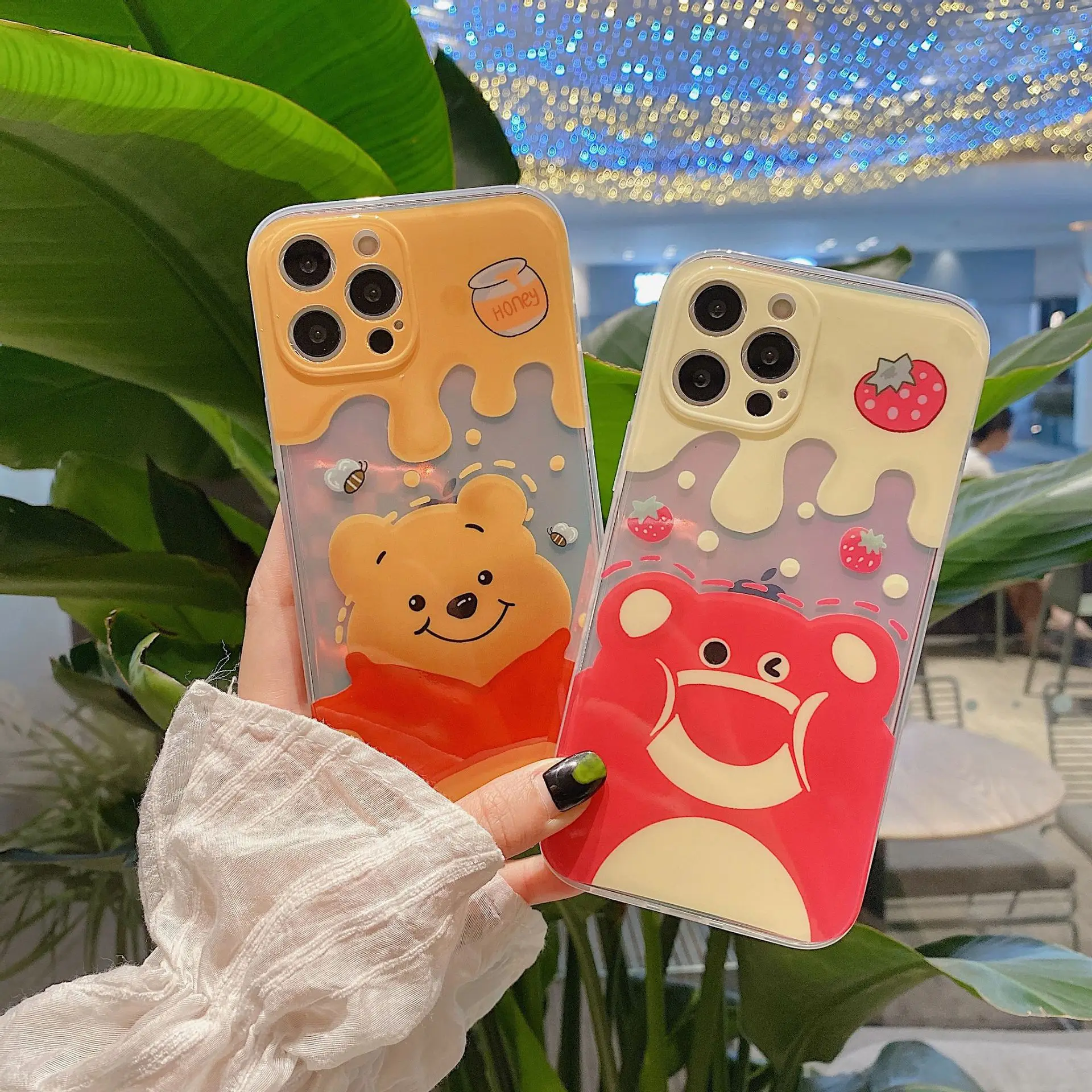 

Disney Winnie the Pooh Lotso Cartoon Mobile Phone Case for iPhone 7/8 plus x/xs xr xsmax 11 pro max 12pro max Cute Shell