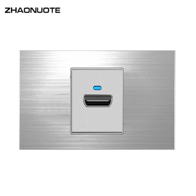118 Type US Standard Wall Toggle Switch Multi-function USB Outlet Silver Aluminum Alloy | Обустройство дома