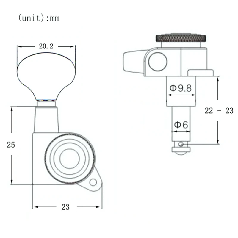 6 шт. л блокированные струнные тюнеры для ключей машинные головки акустической