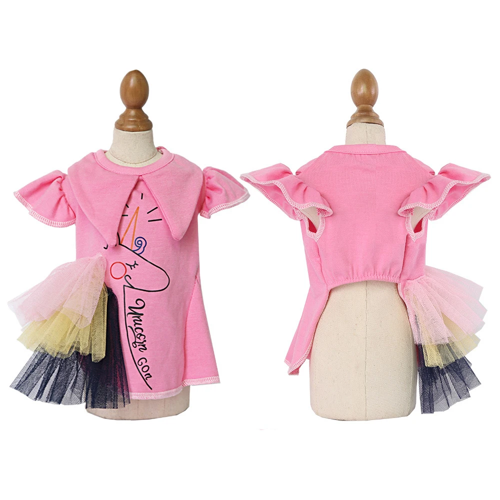 

2021 new Dog clothes pet summer dress Clothing for cats small dogs skirt Puppy wedding evening fancy Niche design collar cute so