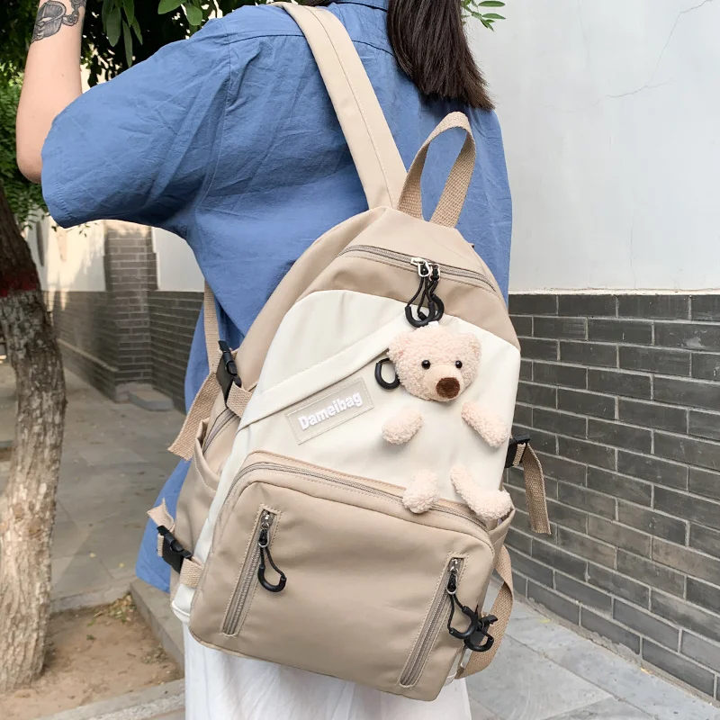 

Вместительный портативный нейлоновый рюкзак унисекс, мультяшный дорожный Ранец для мужчин и женщин, школьный портфель для девушек и студен...