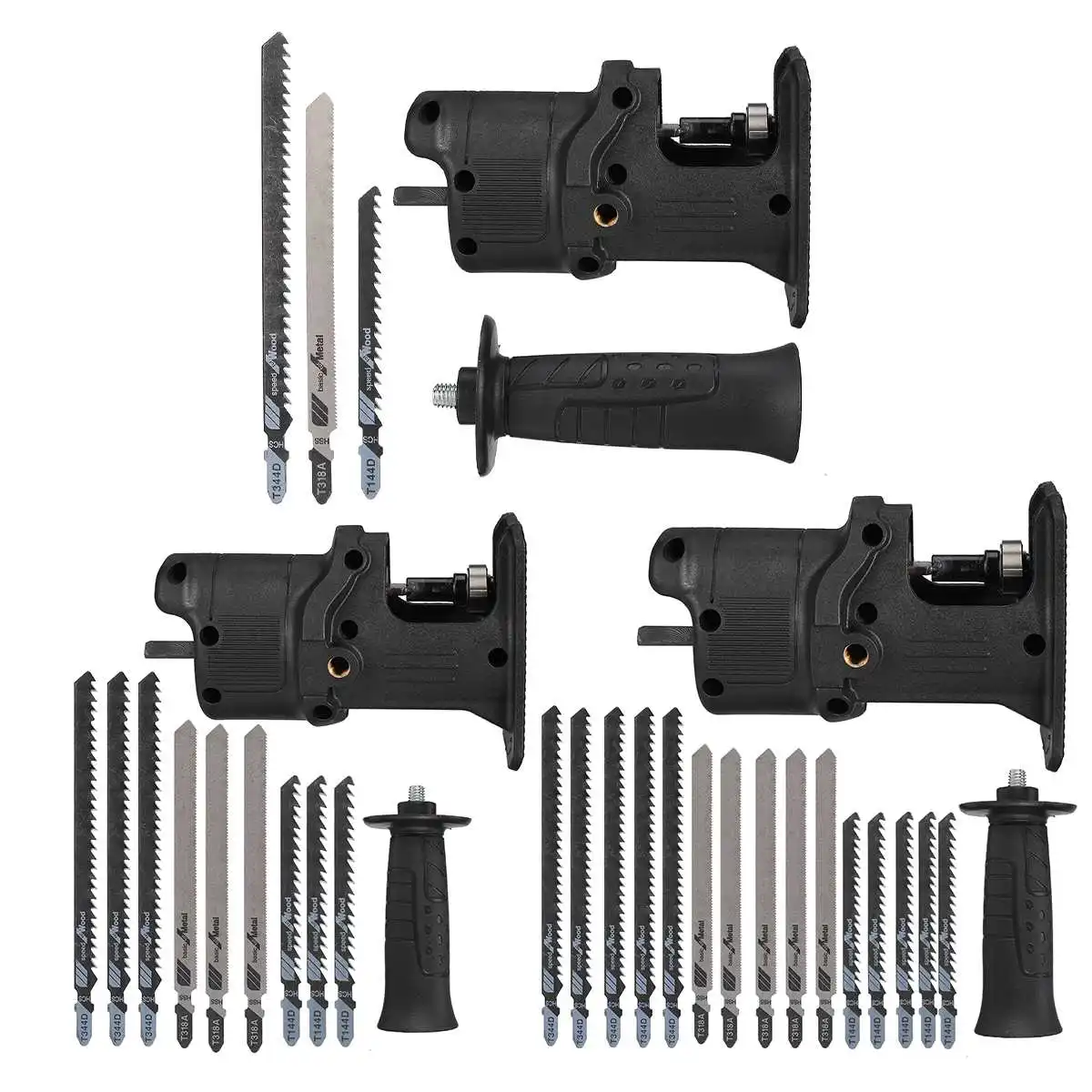 

Cordless Reciprocating Saw Electric Drill Modified Electric Saw Metal Wood Cutting Jig Saw Attachment Adapter With Blades