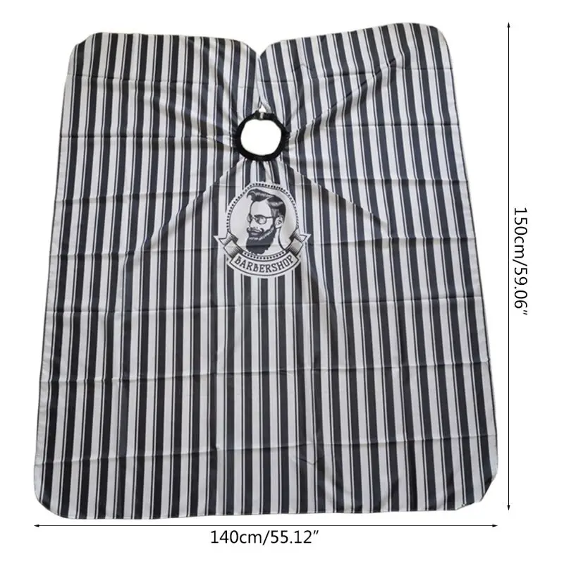 

Professional Stripe Hair Dressing Gown Anti-static Haircut Apron Barber Cape P9YD