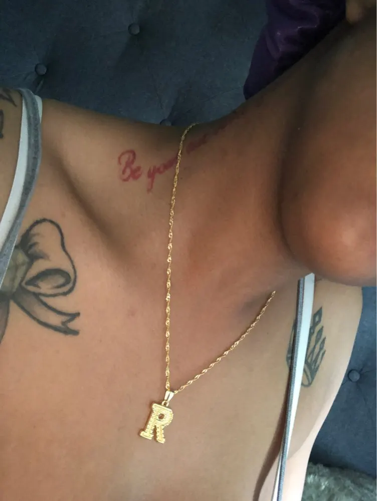 Женское ожерелье из нержавеющей стали с подвеской надписью A Z|Ожерелья