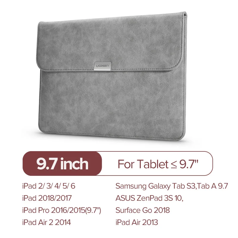 9.7 inch Tablet Bag Ugreen сумка для ноутбука, кожаная сумка для ноутбука, чехол для Macbook Air Macbook Pro 13, чехол для ноутбука, чехол для iPad Pro Air Sleeve, чехол - Цвет: 9.7 inch Tablet Bag