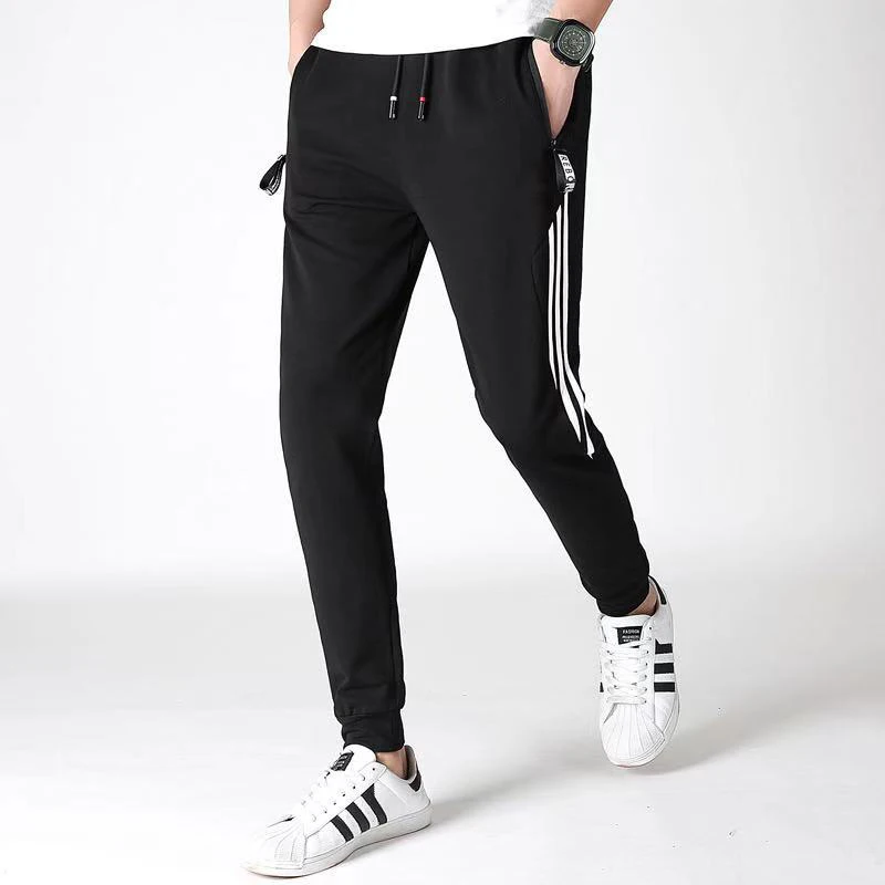 

Men's outdoor sports suit autumn leisure sweater trousers two-piece pure cotton breathable slim running sportswear