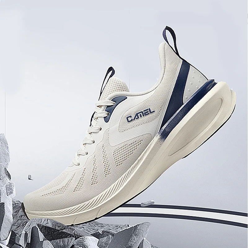 Goldencamel Sports Shoes Men's Sneakers Outdoor Breathable Leisure Running Shoes Lightweight Soft-soled Fitness Jogging Shoes