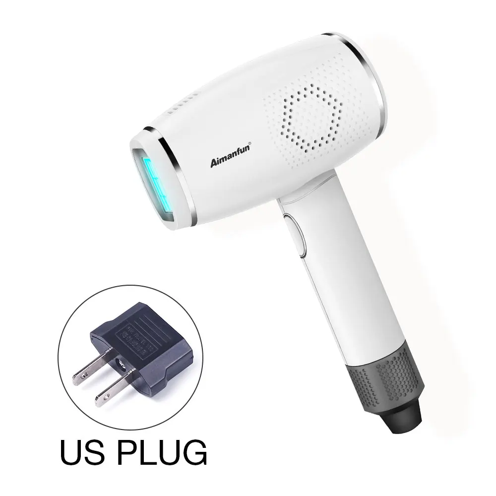 US plug 300000 импульсное IPL лазерное устройство для удаления волос, перманентное удаление волос, ледяной холодный лазерный эпилятор, безболезненный 3в1 триммер для депилятора - Цвет: US plug